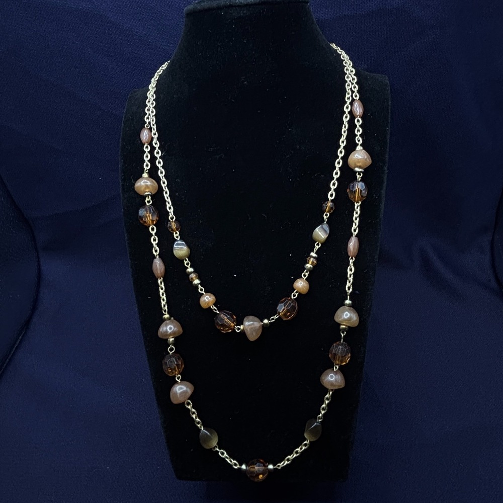 Sonoma Brown Layered 18" 22" Necklace